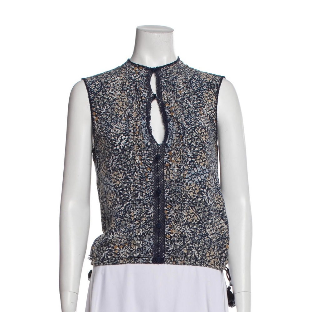 Tory Burch printed crew neck blouse,size S